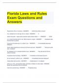 Florida Laws and Rules Exam Questions and Answers 
