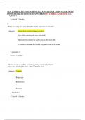 NUR 211 HEALTH ASSESSMENT 2023 FINAL EXAM STUDY GUIDE.WITH COMPLETE QUESTIONS AND ANSWERS 100% CORRECT [GRADED A+].      