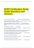 NCEP Certification Study Guide Questions and Answers 