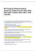 RN Targeted Medical Surgical Endocrine Online Practice 2019 /2022 RETAKE (TAKEN 2023) 100% TOP GRADE