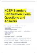 NCEP Standard Certification Exam Questions and Answers 