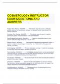 COSMETOLOGY INSTRUCTOR EXAM QUESTIONS AND ANSWERS 