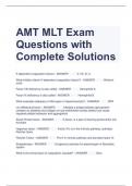 Bundle For MLT Exam Questions with All Correct Answers