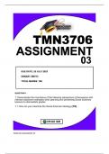 TMN3706 ASSIGNMENT 3 2023