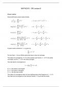 Summary of Differential Equations DE Lecture 6 for MATH2310 Engineering Calculus