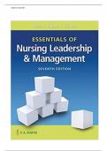 Test Bank Essentials of Nursing Leadership & Management 7th Edition Sally A. Weiss IBN 0803669534