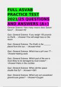 FULL ASVAB PRACTICE TEST 2021/25 QUESTIONS AND ANSWERS (A+)