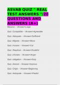 ASVAB QUIZ " REAL TEST ANSWERS "/20 QUESTIONS AND ANSWERS (A+)