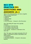 NCC EFM PRACTICE/201 QUESTIONS AND ANSWERS (A+)