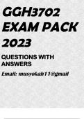 GGH3702 EXAM PACK 2023