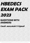 HBEDECS EXAM PACK 2023