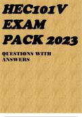 HEC101V EXAM PACK 2023