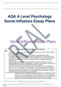 AQA A Level Psychology  Social Influence Essay Plans