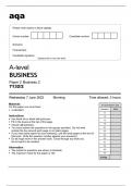 aqa A-level BUSINESS Paper 2 Business 2 (7132/2) June 2023 Question Paper. 