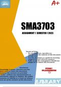 SMA3703 Assignment 1 (WRITTEN) Semester 1 2023