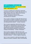 ATI LEARNING SYSTEM RN PHARMACOLOGY/40 QUESTIONS AND ANSWERS (A+)