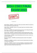 WGU C963 FINAL EXAM 2023 