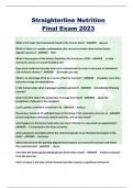 Straighterline Nutrition Final Exam 2023