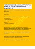 16 PUMPING AND AERIAL APPARATUS DRIVER/OPERATOR HANDBOOK CHAPTER 16|UPDATED&VERIFIED|GUARANTEED SUCCESS