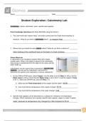  Calorimetry Lab gizmo exam with all answers correct