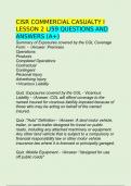 CISR COMMERCIAL CASUALTY I LESSON 2 L/59 QUESTIONS AND ANSWERS (A+)