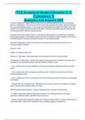 FTCE Exceptional Student Education K-12  (Competency 3) Questions And Answers 2023