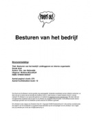 Samenvatting Besturen van het bedrijf