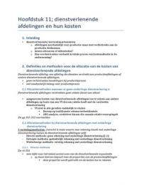 Cost accounting hoofdstuk 11 samenvatting