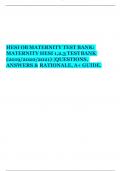 HESI  OB  MATERNITY  TEST  BANK:  HESI MATERNITY V 1,2  ,3  TEST  BANK  (2019/2020/2021) |QUESTIONS,  ANSWERS &  RATIONALE,  A+  GUIDE.