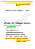 NR222 Final Exam 1 Questions & Answers (Graded A+) Chamberlain College of Nursing