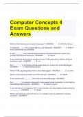 Computer Concepts 4 Exam Questions and Answers 