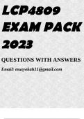 LCP4809 EXAM PACK 2023