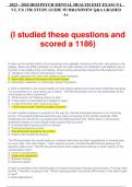 2023 - 2024 HESI PSYCH MENTAL HEALTH EXIT EXAM (V1, V2, V3) (TB) STUDY GUIDE  BRAND NEW Q&A GRADED A+ 