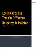 Commercial geography Logistics in Pakistan