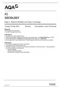 AQA AS Sociology 2023 Question Papers 1 & 2