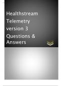 Healthstream Telemetry version 3 Questions & Answers