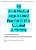 RN  Adult Medical Surgical Online Practice 2019 A Updated 2023/2024