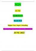 Bundle for  AQA GCSE GERMAN 8668/LH HIGHER TIER PAPER 1 LISTENING,AQA GCSE GERMAN 8668/SF+SH Foundation and Higher Paper 2 Speaking, AQA GCSE GERMAN 8668/RH Higher Tier Paper 3 Reading and AQA GCSE GERMAN 8668/WH Higher Tier Paper 4 Writing Question Paper