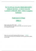 NCTI FINAL EXAM: PROGRESSION FIELD TECH 2 - 3 TEST EXAM| LATEST UPDATE 2023 / 2024| Complete Solutions  Field tech 2-3 Final 200Q/A