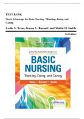 Test Bank - Basic Nursing: Thinking, Doing, and Caring, 2nd, and 3rd Edition by Treas | All Chapters