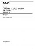 AQA GCSE COMBINED SCIENCE TRILOGY 8464P1H Physics Paper 1H.