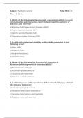 Psychiatric Nursing - Mock Test 28 (30 MCQ with Answers)