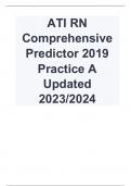  ATI RN Comprehensive Predictor 2019 Practice A Updated 2023-2024 