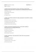 Psychiatric Nursing - Mock Test 16 (30 MCQ with Answers)