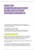 HESI LPN  COMPREHENSIVE EXIT  EXAM 2023 LATEST  VERSION GRADED A