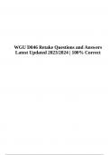 WGU D046 Exam Questions With Answers Latest Updated 2023/2024.