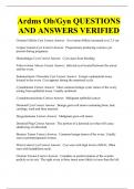 Ardms  QUESTIONS AND ANSWERS VERIFIED