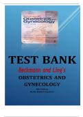 TEST BANK Beckmann and Ling's OBSTETRICS AND GYNECOLOGY 8th Edition By Dr. Robert Casanova