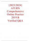 ATI RN Comprehensive Predictor 2019 Practice A Updated 2023/2024