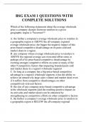 BSG EXAM 1 QUESTIONS WITH COMPLETE SOLUTIONS